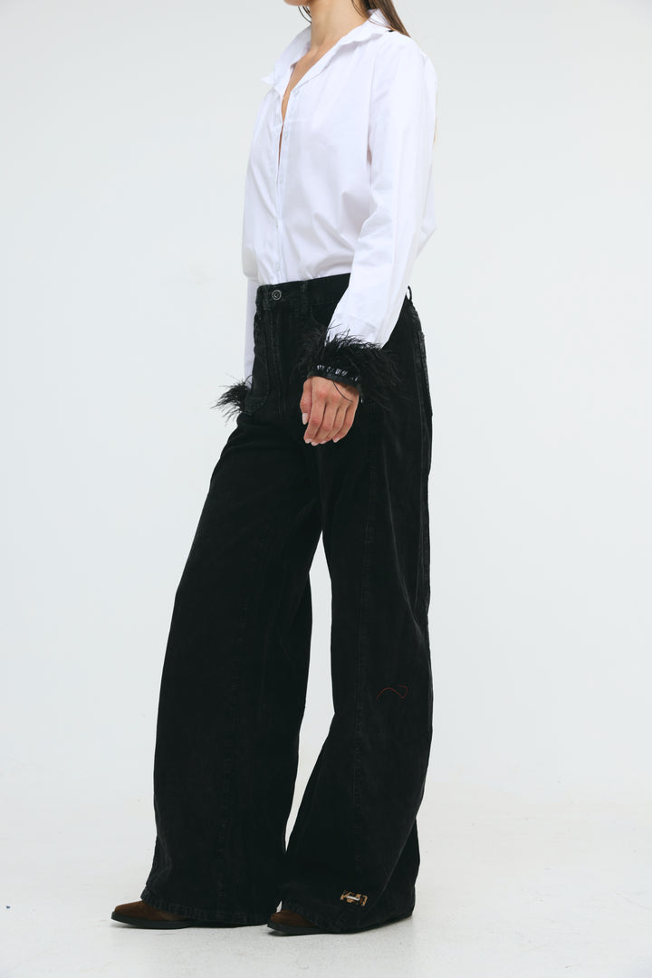 Star 546 Black Corduroy Denim