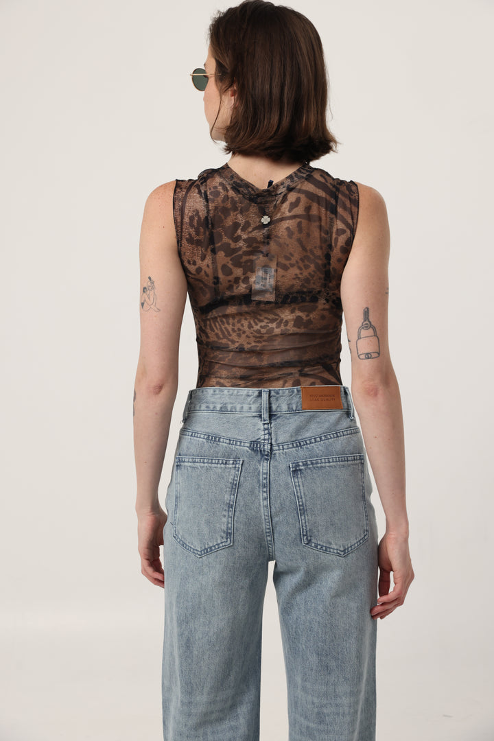 Touch Leopard Mesh Tank