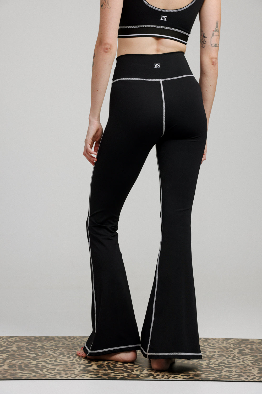 Hershko Black Flared Leggings