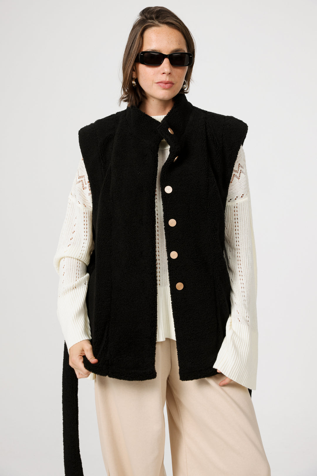 Coziness Black Vest