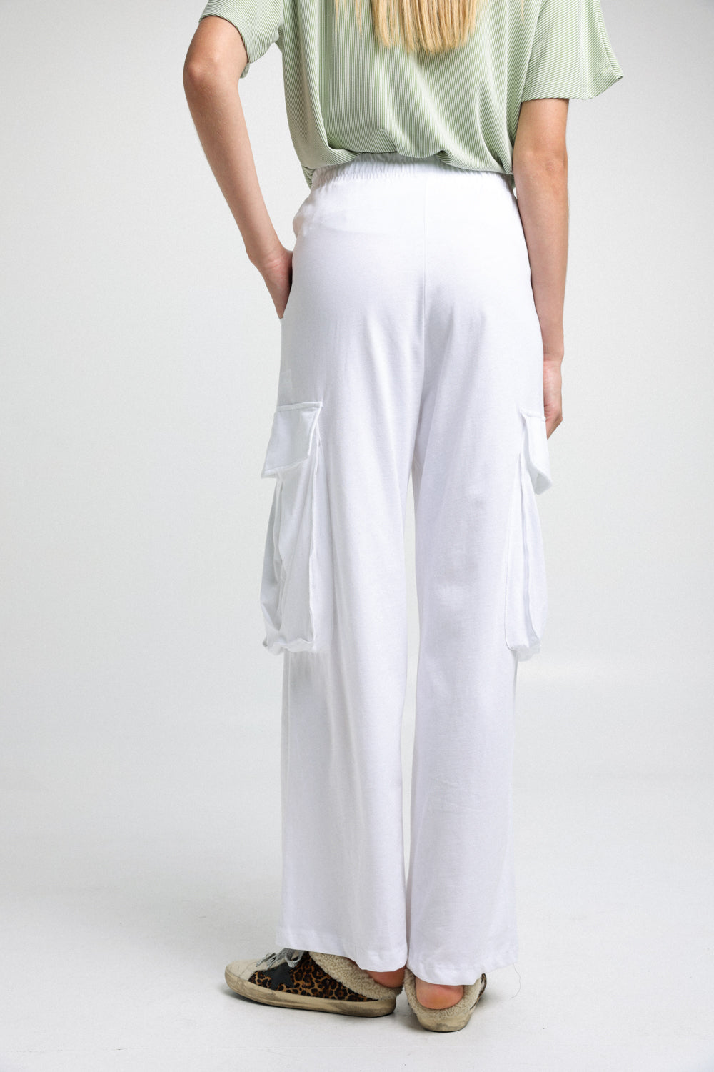 Cargo White Jersey Bottoms