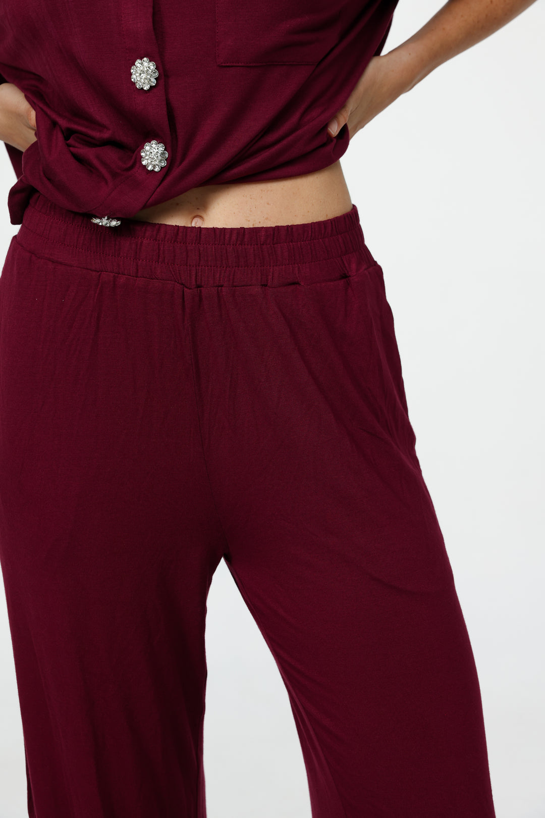 Digi Wine Pajama Set
