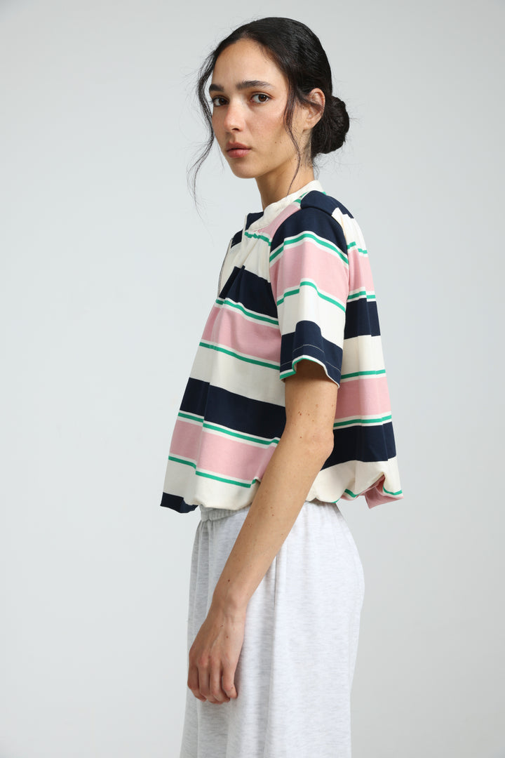 Charm Pink Striped Polo