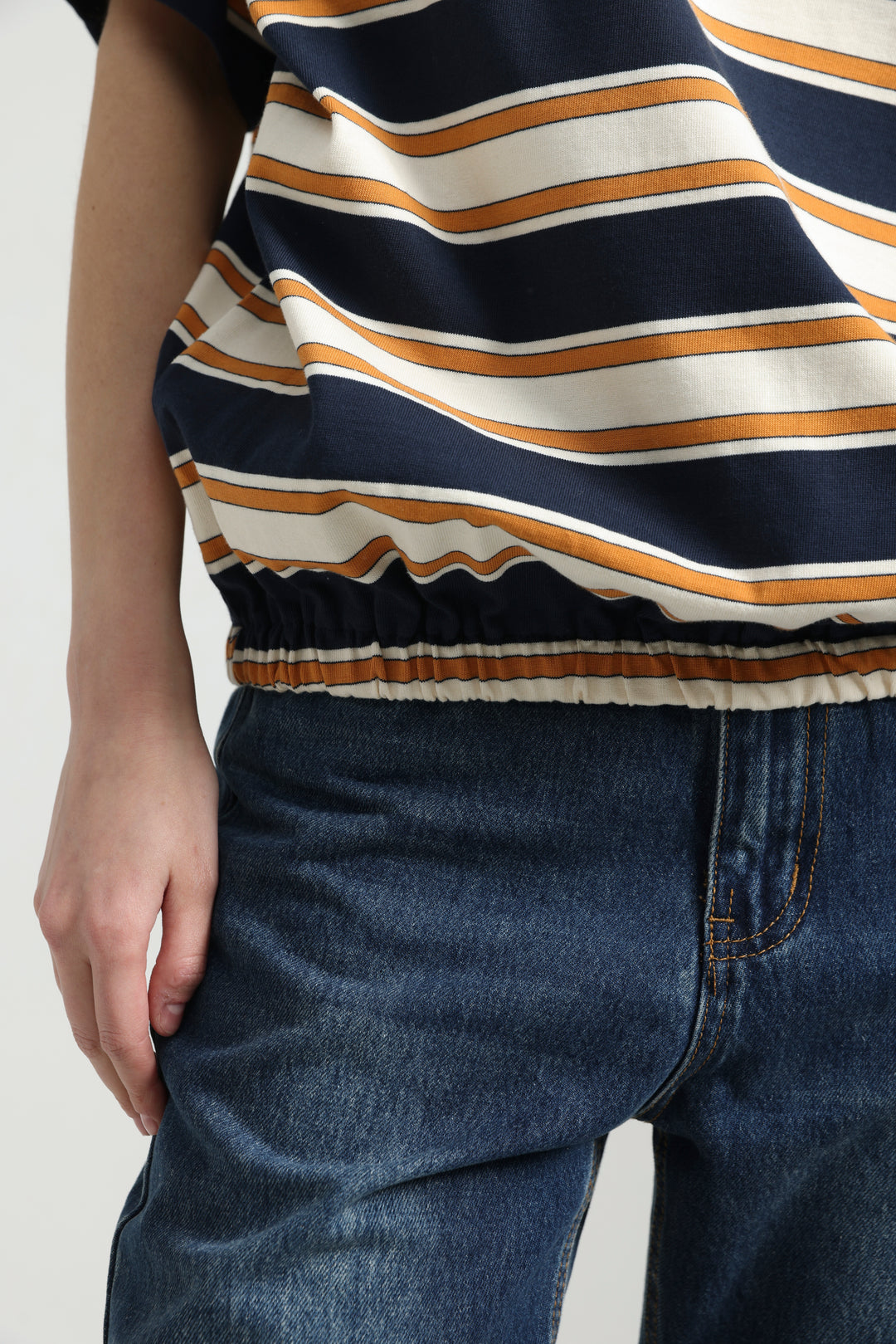 Adamon Navy Striped Polo