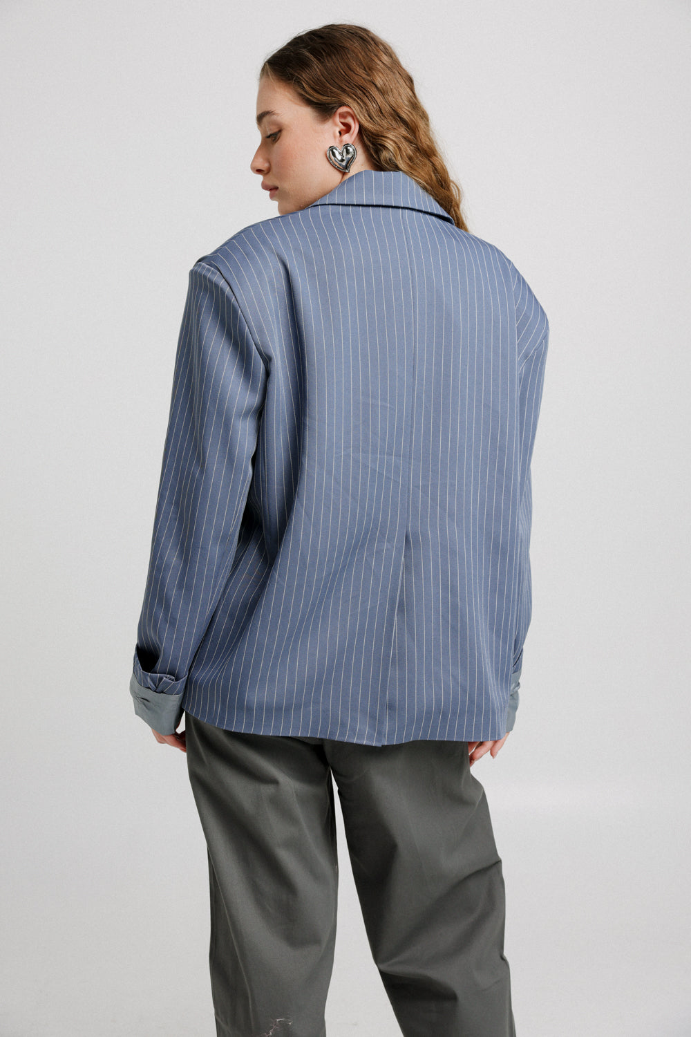 Tailored Blue Striped Blazer