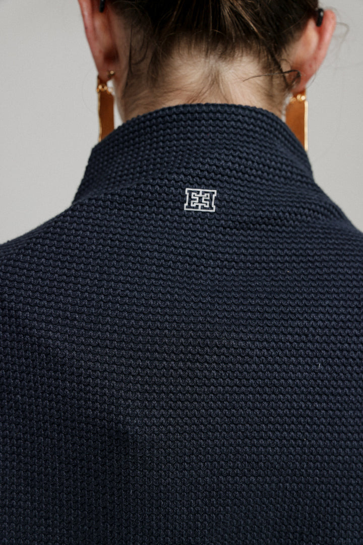 Winter Navy Waffle Sweatshirt