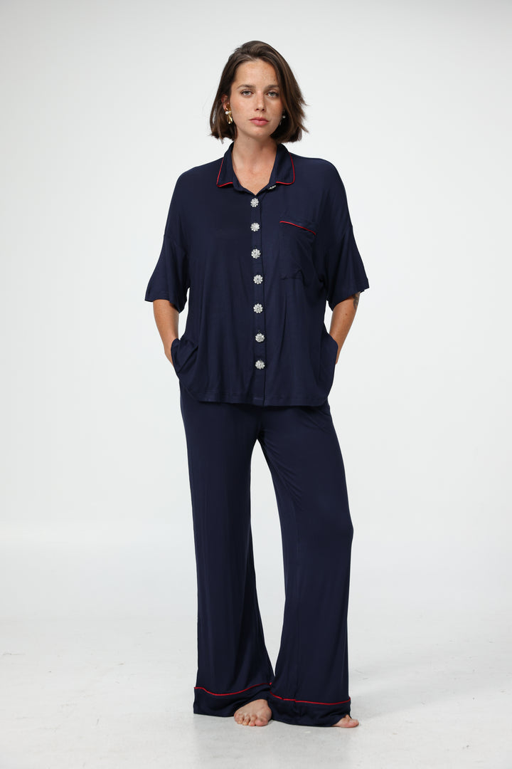 Digi Navy Pajama Set