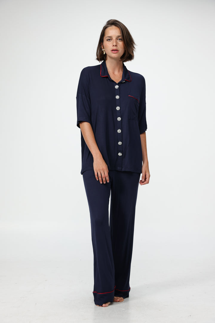 Digi Navy Pajama Set