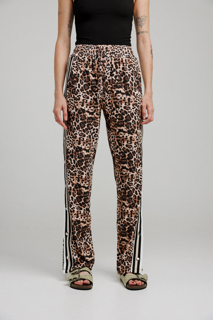 Popper Leopard Striped Joggers