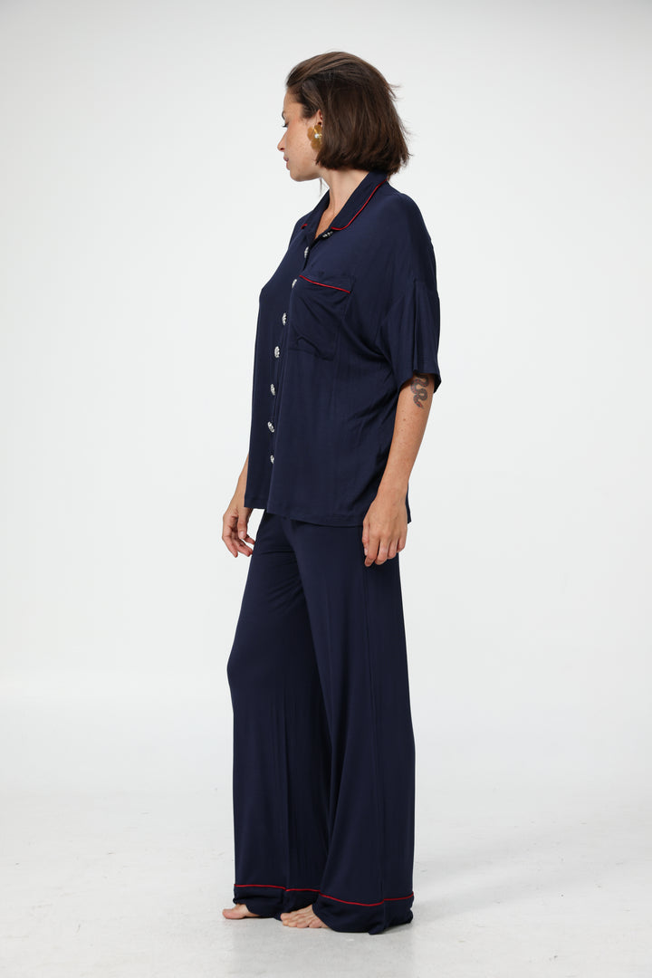 Digi Navy Pajama Set