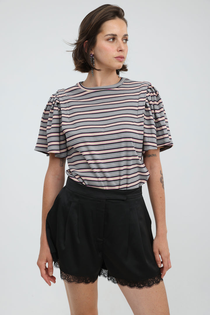First Grey Stripes T-Shirt