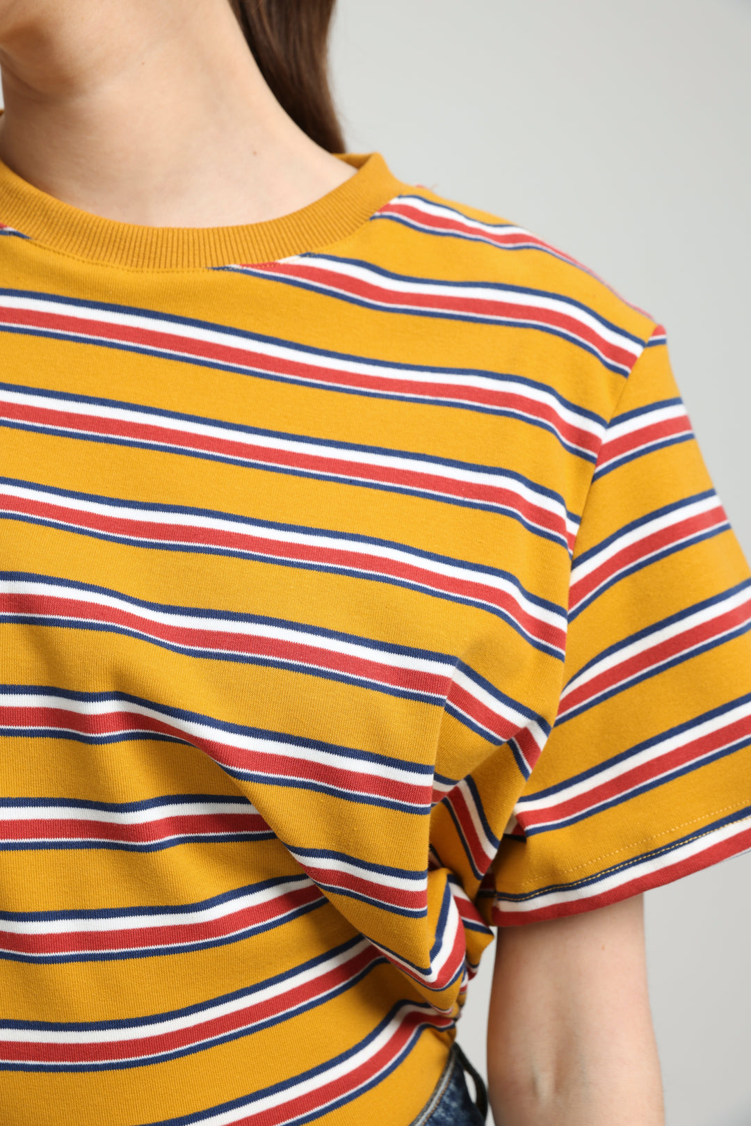 Simpla Orange Striped T-Shirt