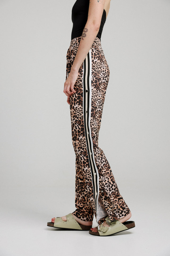 Popper Leopard Striped Joggers