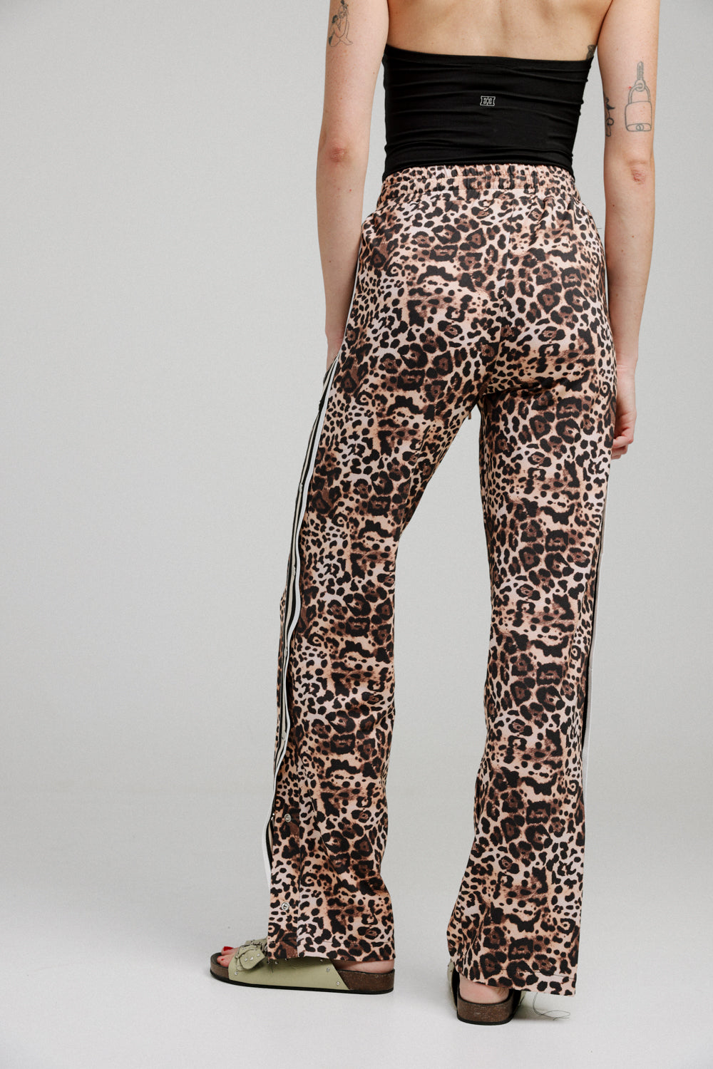 Popper Leopard Striped Joggers