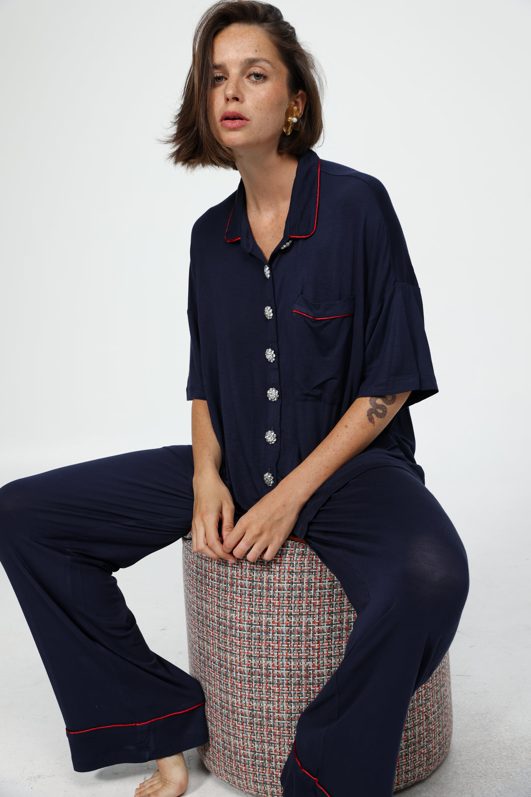 Digi Navy Pajama Set