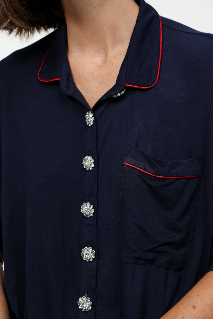 Digi Navy Pajama Set