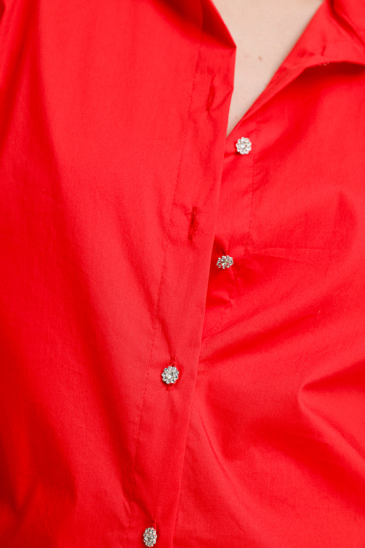 First Thing Red Buttoned Shirt