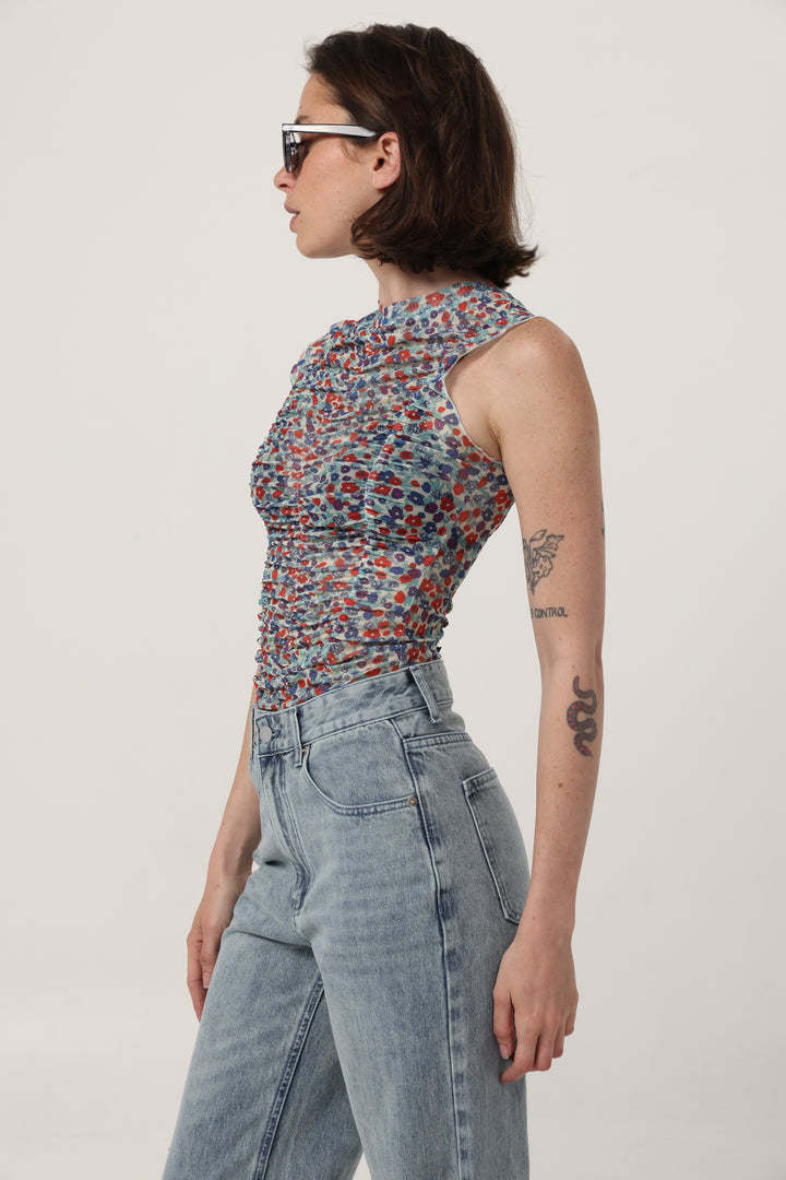 Touch Floral Mesh Tank