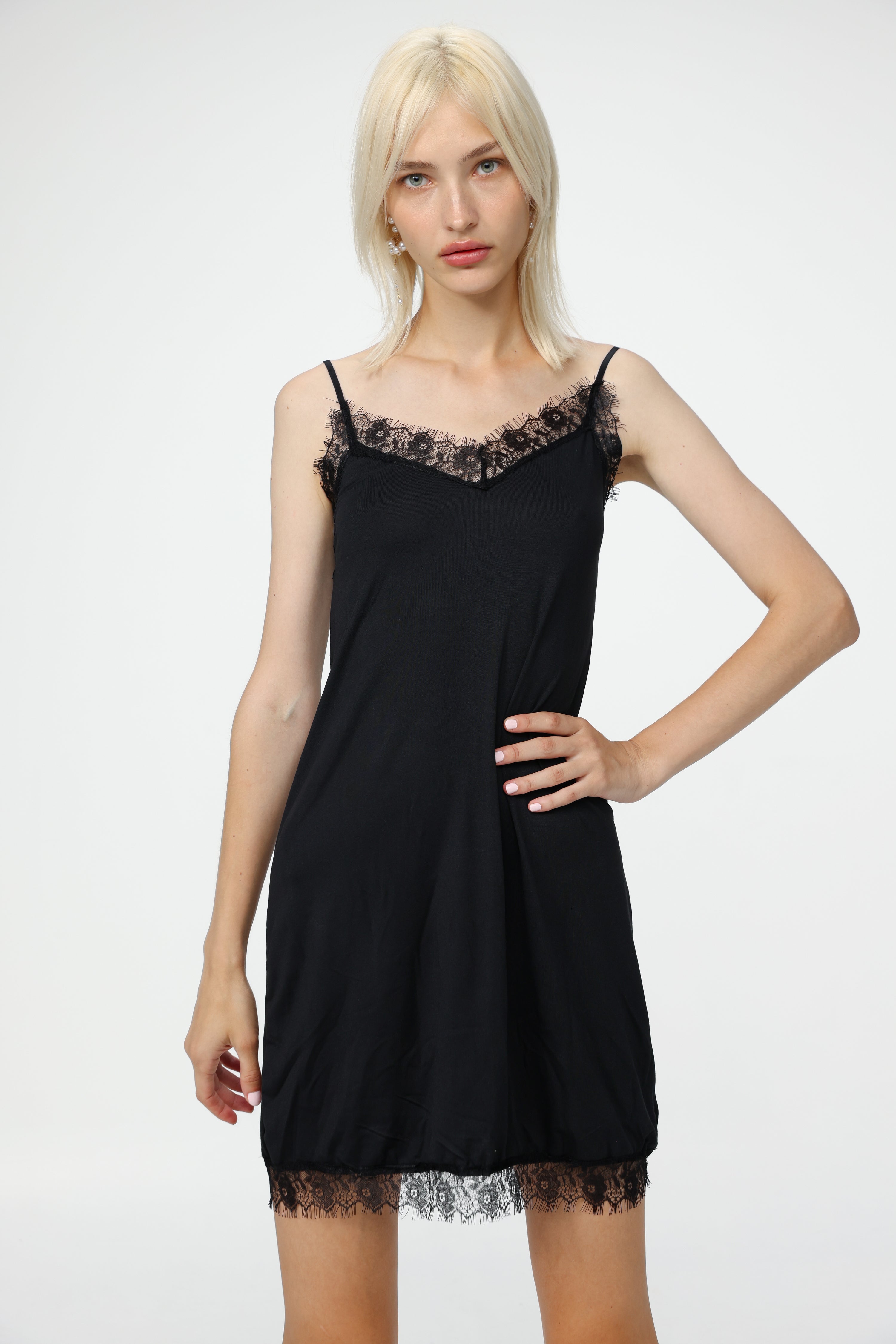 Pinkoo Black Slip Dress – SEESTARZ Pinkoo Black Slip Dress – SEESTARZ