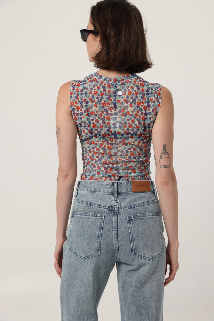 Touch Floral Mesh Tank