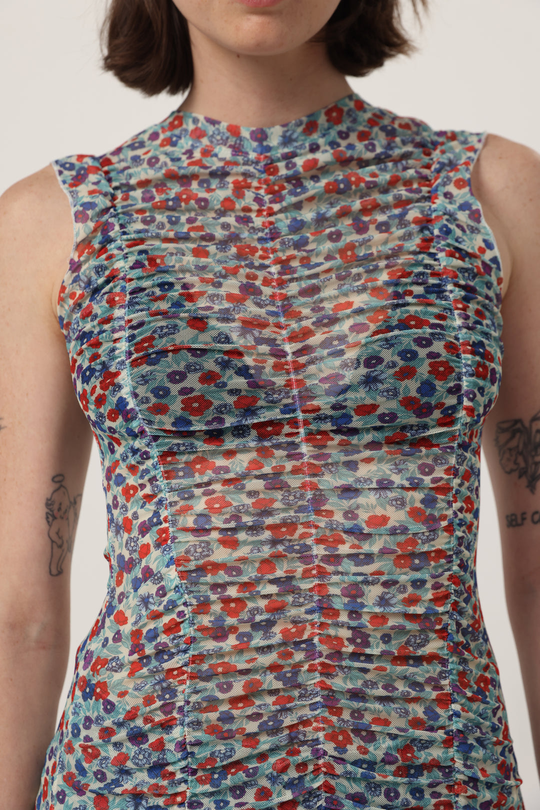 Touch Floral Mesh Tank