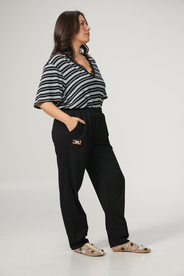 Glow White Striped T-Shirt
