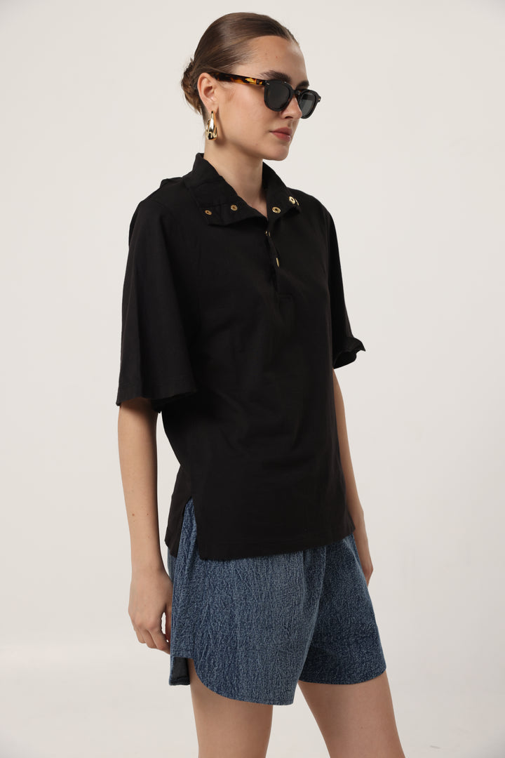Ely Black Polo