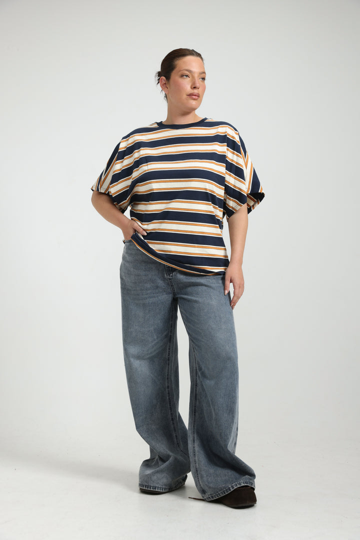 Heartbeat Pink Striped T-Shirt