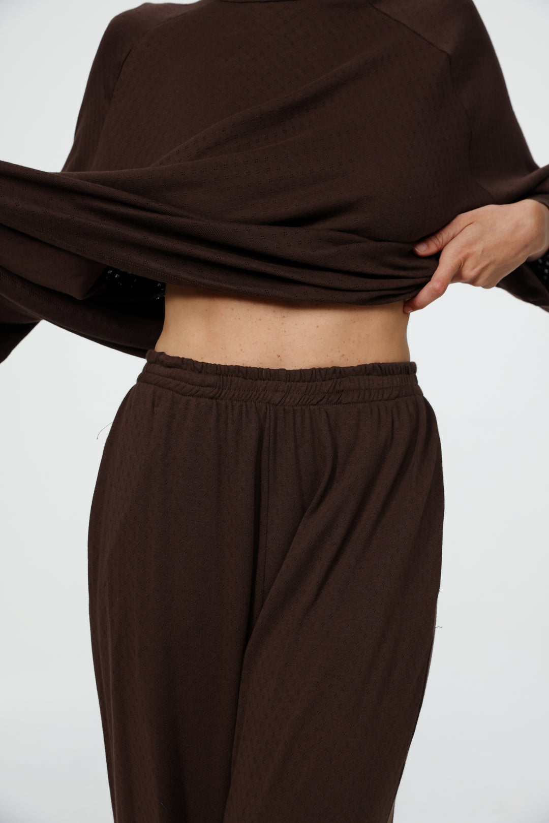 Dona Brown Pajama Set