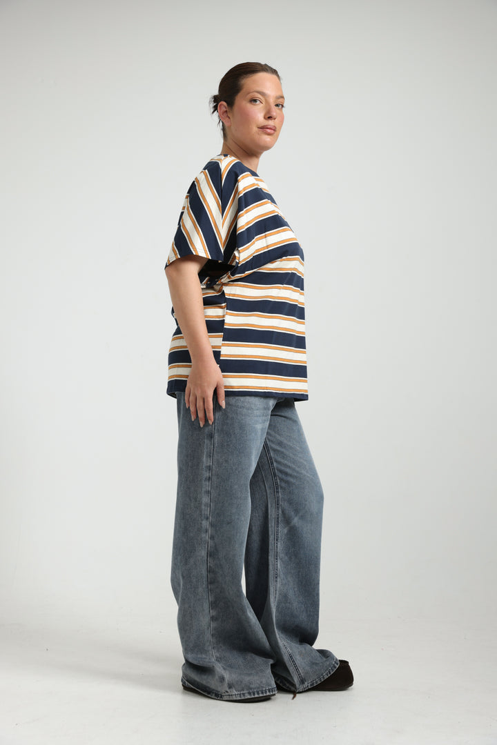 Heartbeat Pink Striped T-Shirt