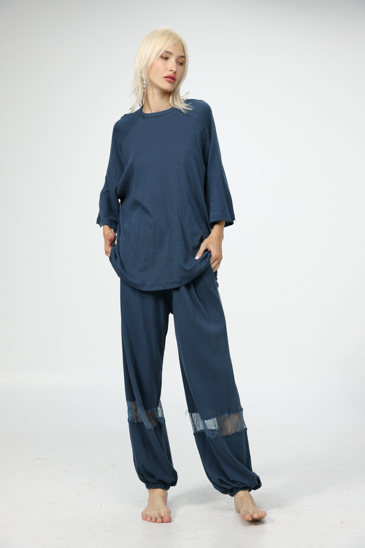 Dona Navy Pajama Set