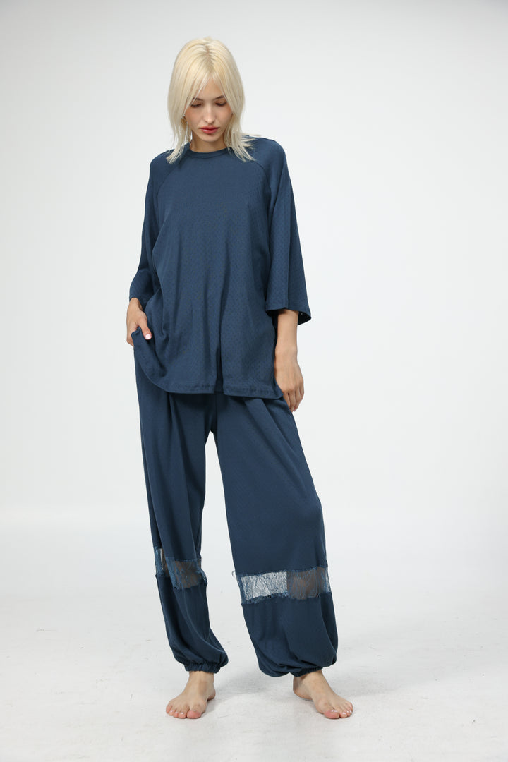 Dona Navy Pajama Set