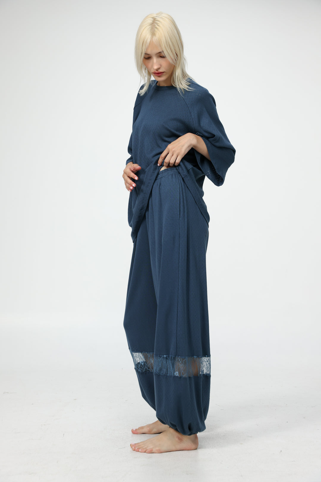 Dona Navy Pajama Set