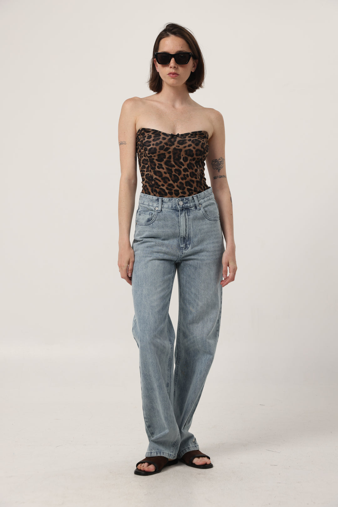 Touch Leopard Strapless Top