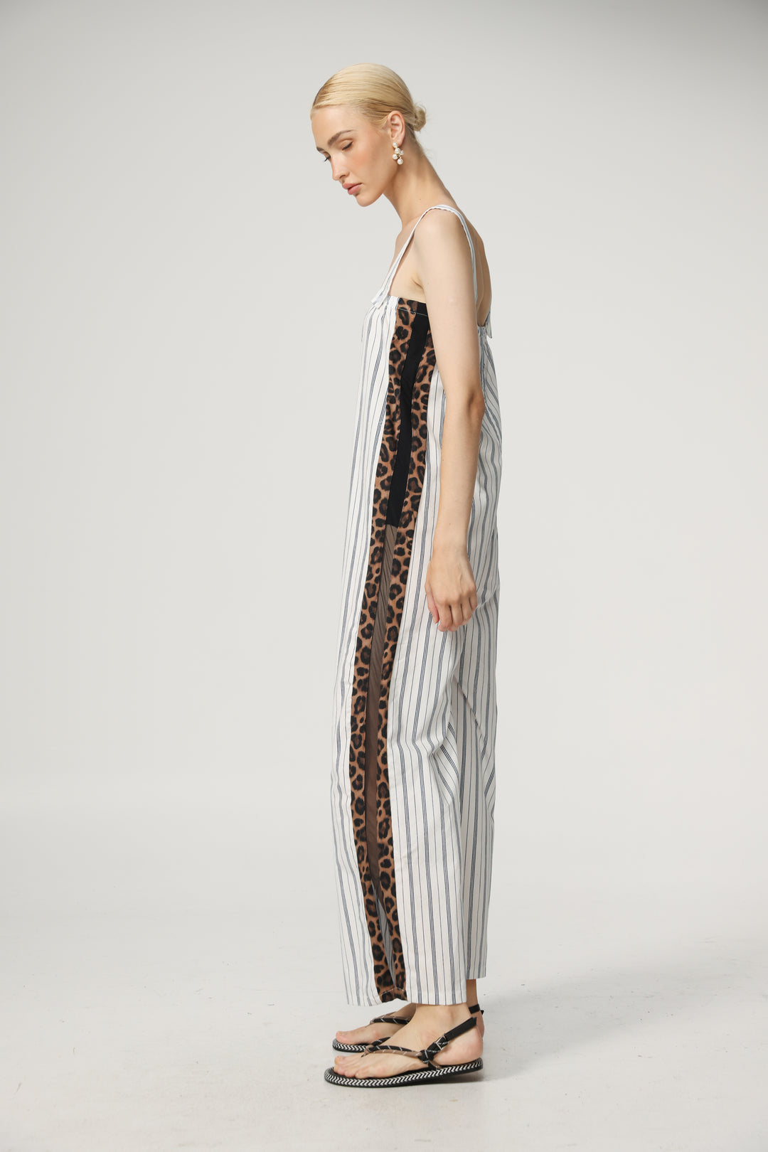 Stripes/Leopard Jumpsuit