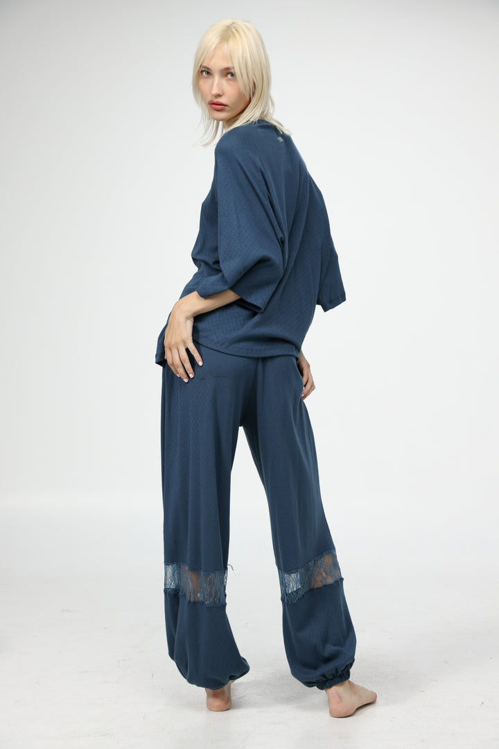 Dona Navy Pajama Set