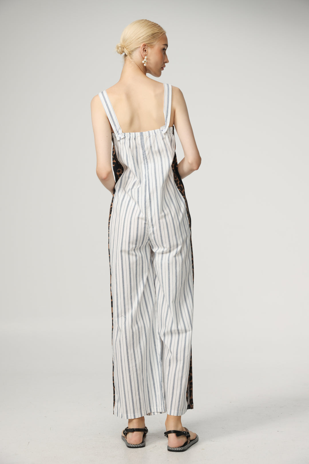 Stripes/Leopard Jumpsuit