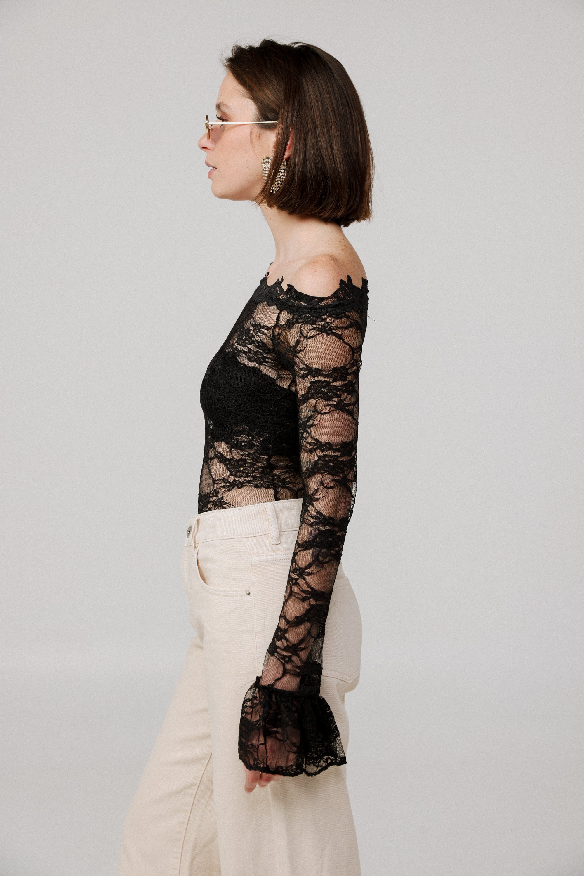 Field Off Shoulder Lace Top – SEESTARZ