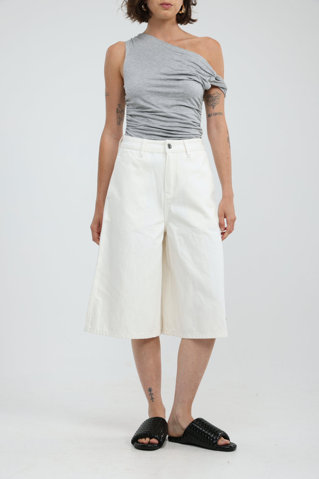 Star 801 White Bermuda Denim