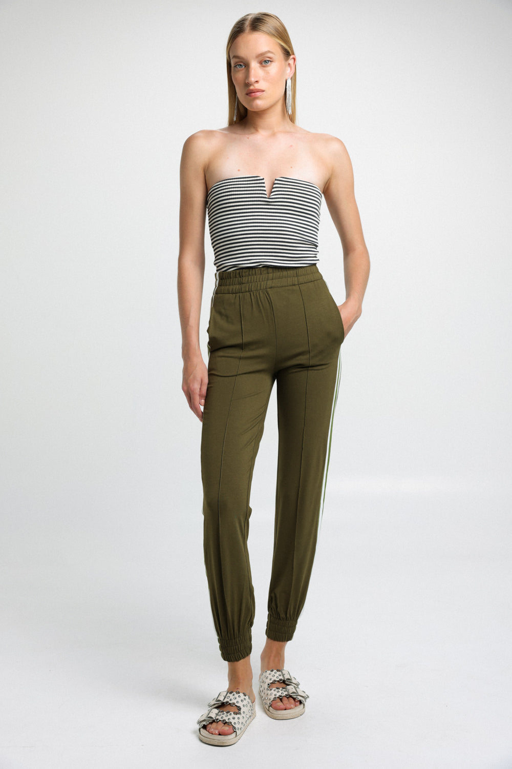 Best Stripes Olive Joggers