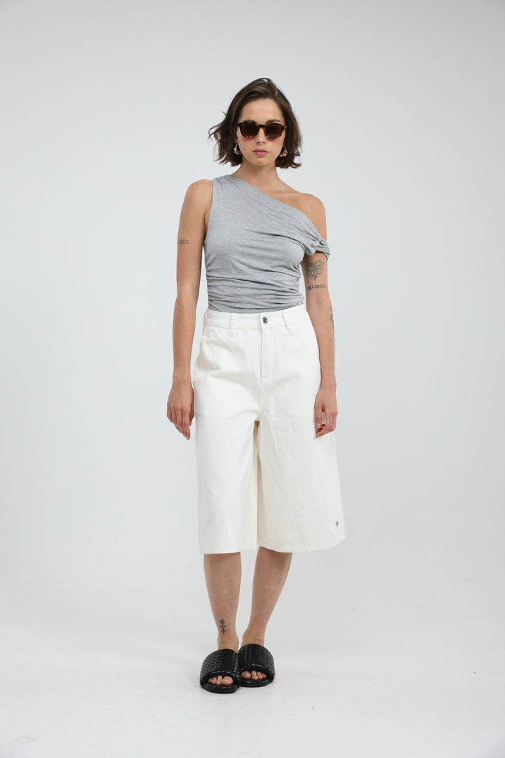 Star 801 White Bermuda Denim
