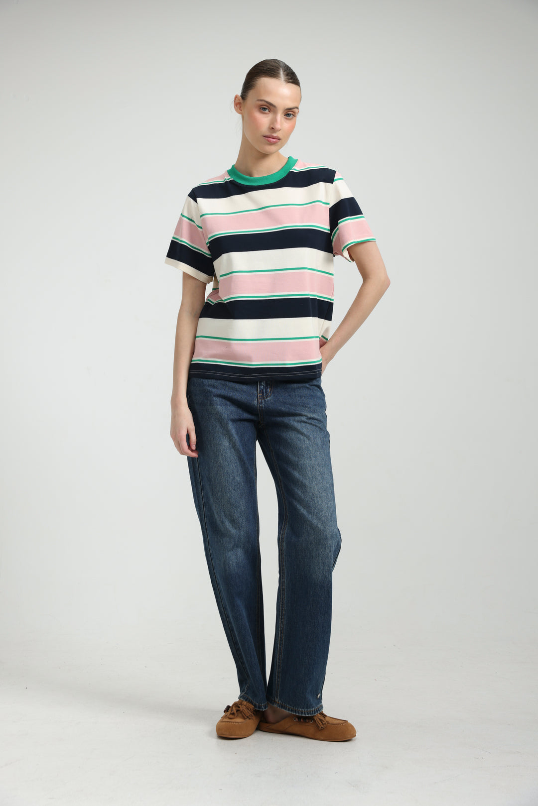 Simpla Navy Striped T-Shirt