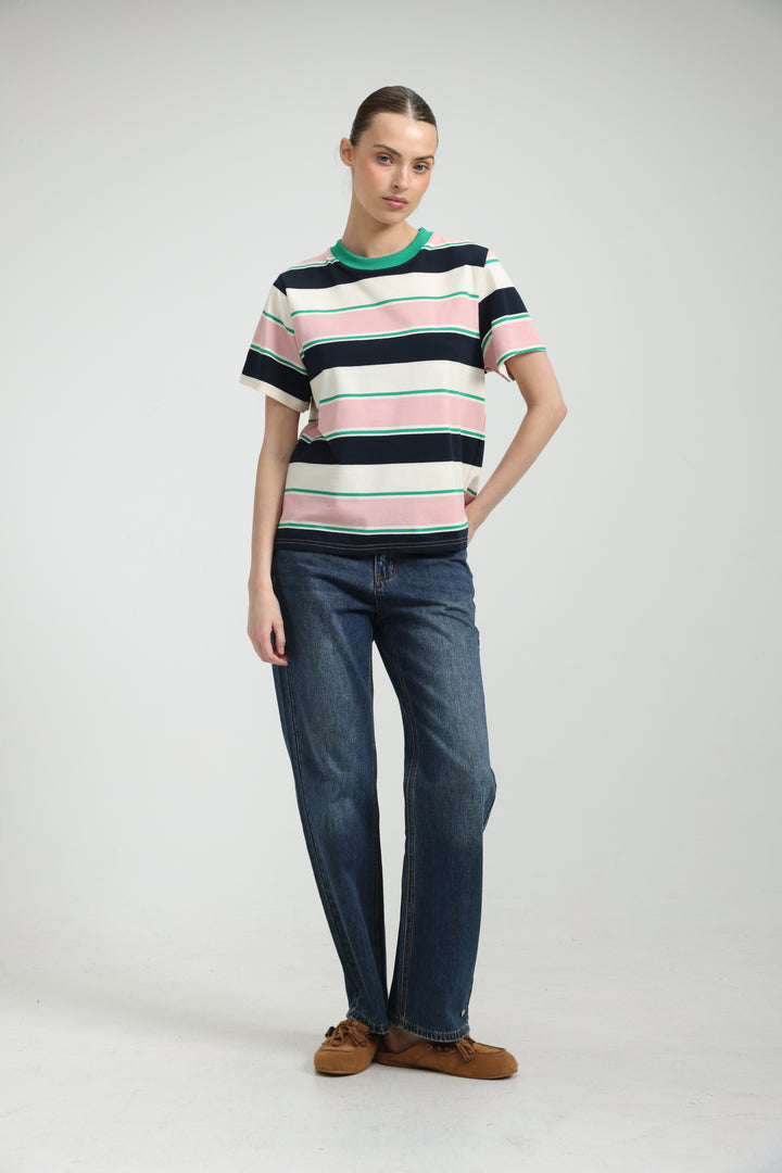 Simpla Navy Striped T-Shirt