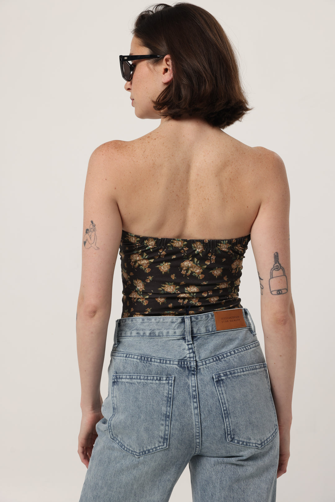 Touch Floral Strapless Top