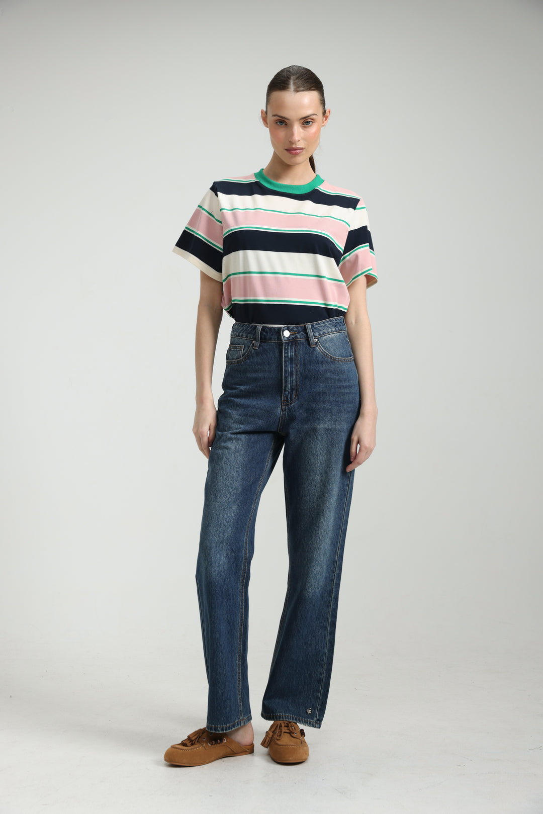 Simpla Navy Striped T-Shirt