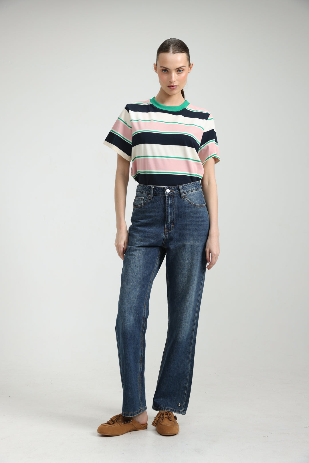 Simpla Navy Striped T-Shirt