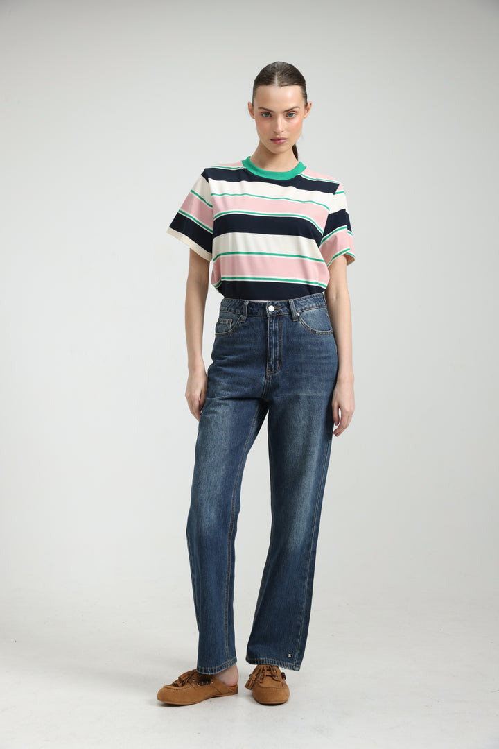 Simpla Navy Striped T-Shirt