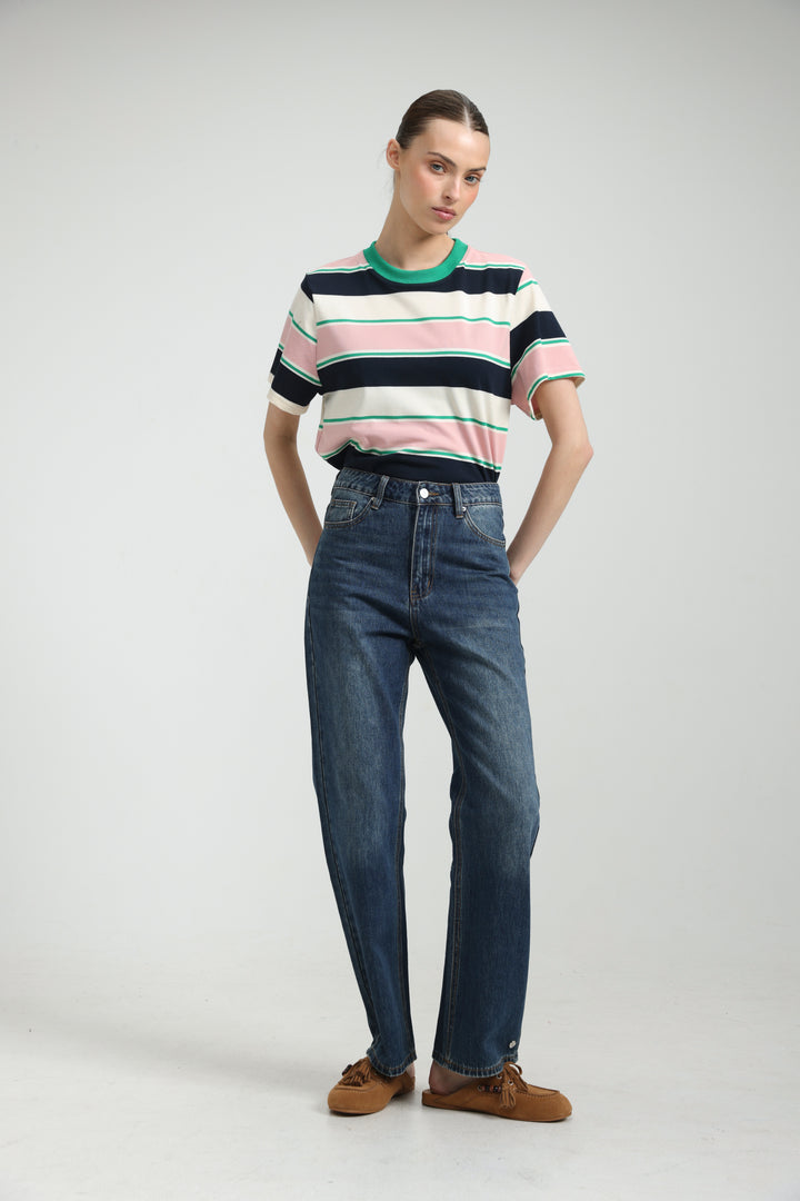 Simpla Navy Striped T-Shirt