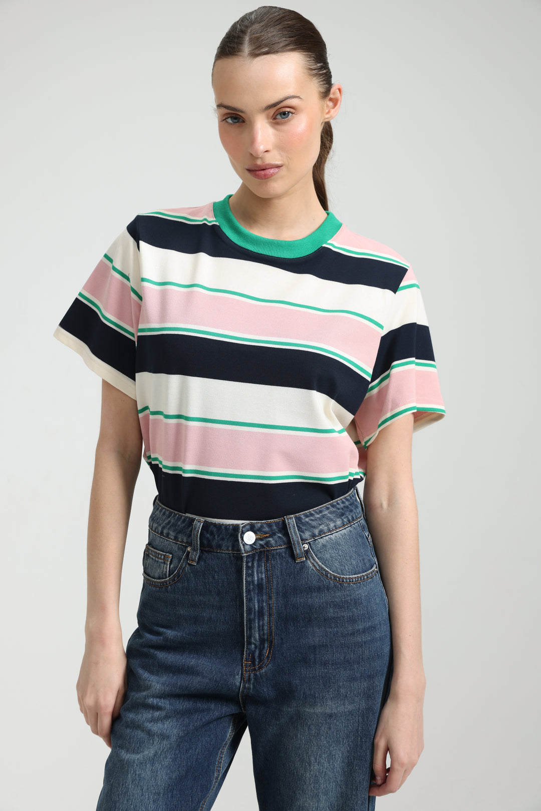 Simpla Navy Striped T-Shirt