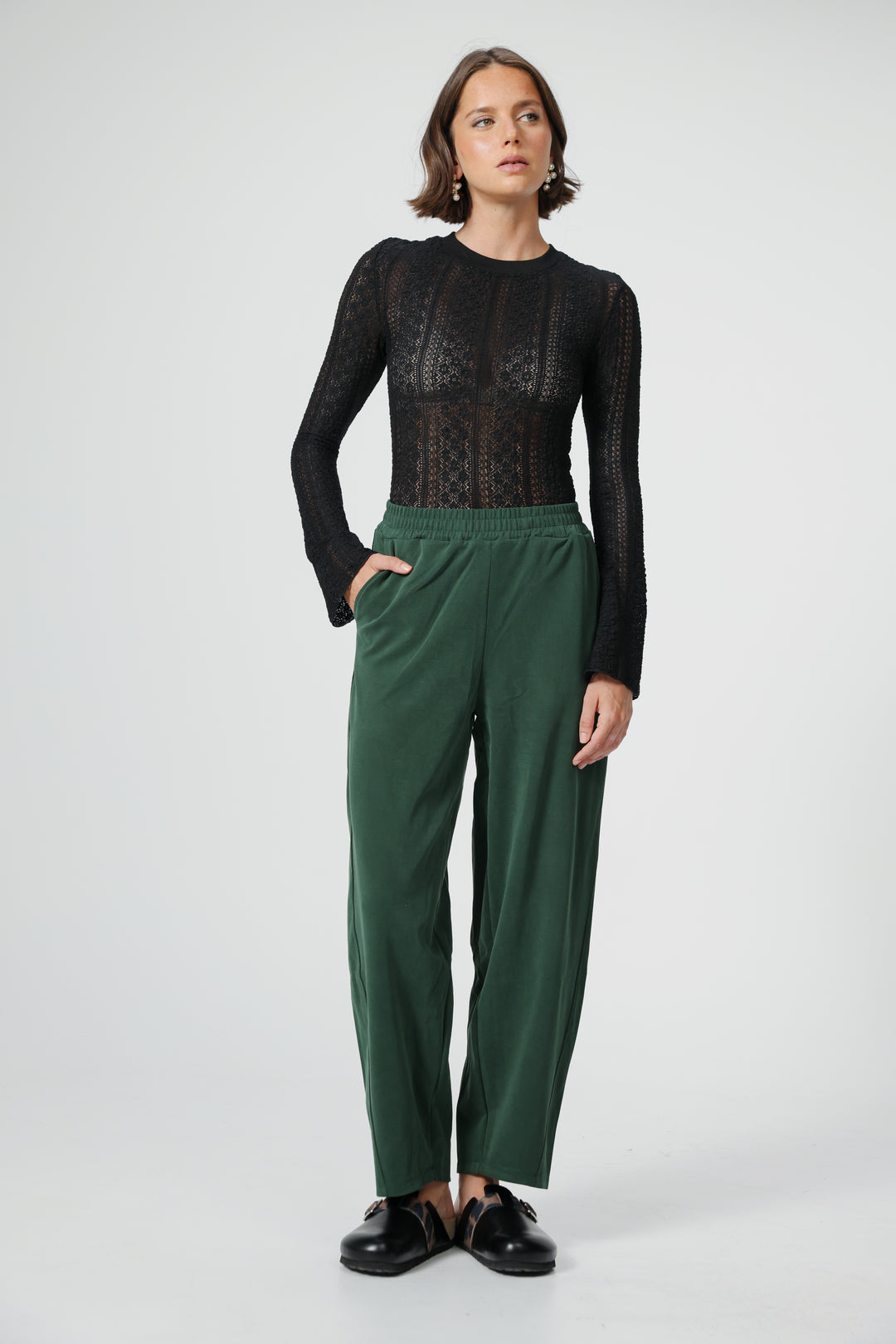 People Black Bodysuit